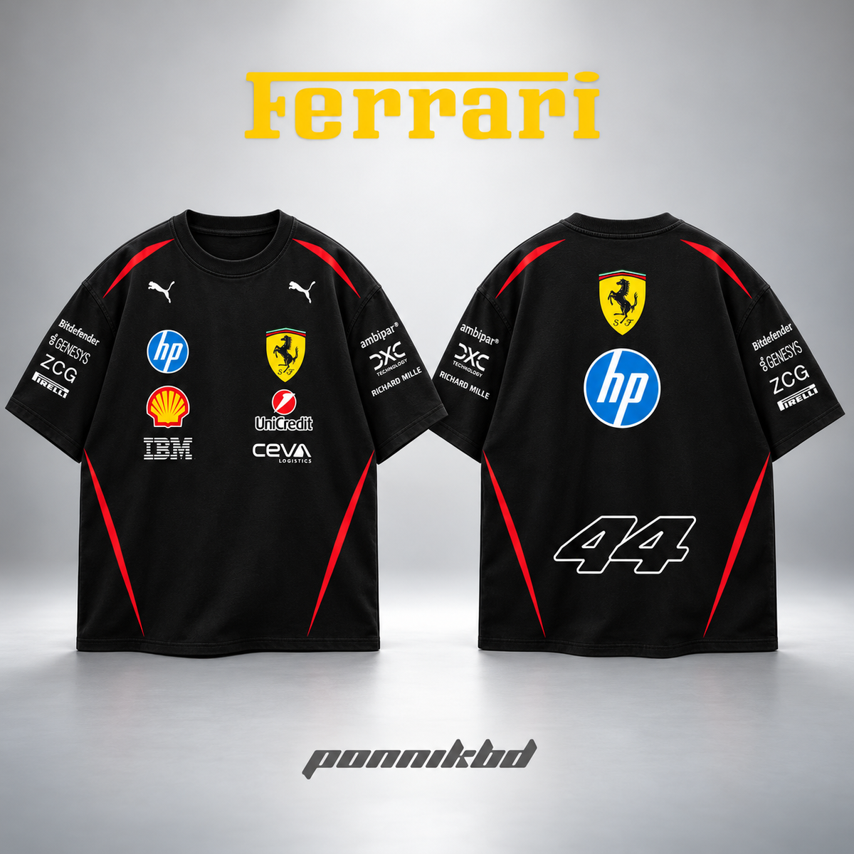 44 Scuderia Ferrari drop t-shirt black