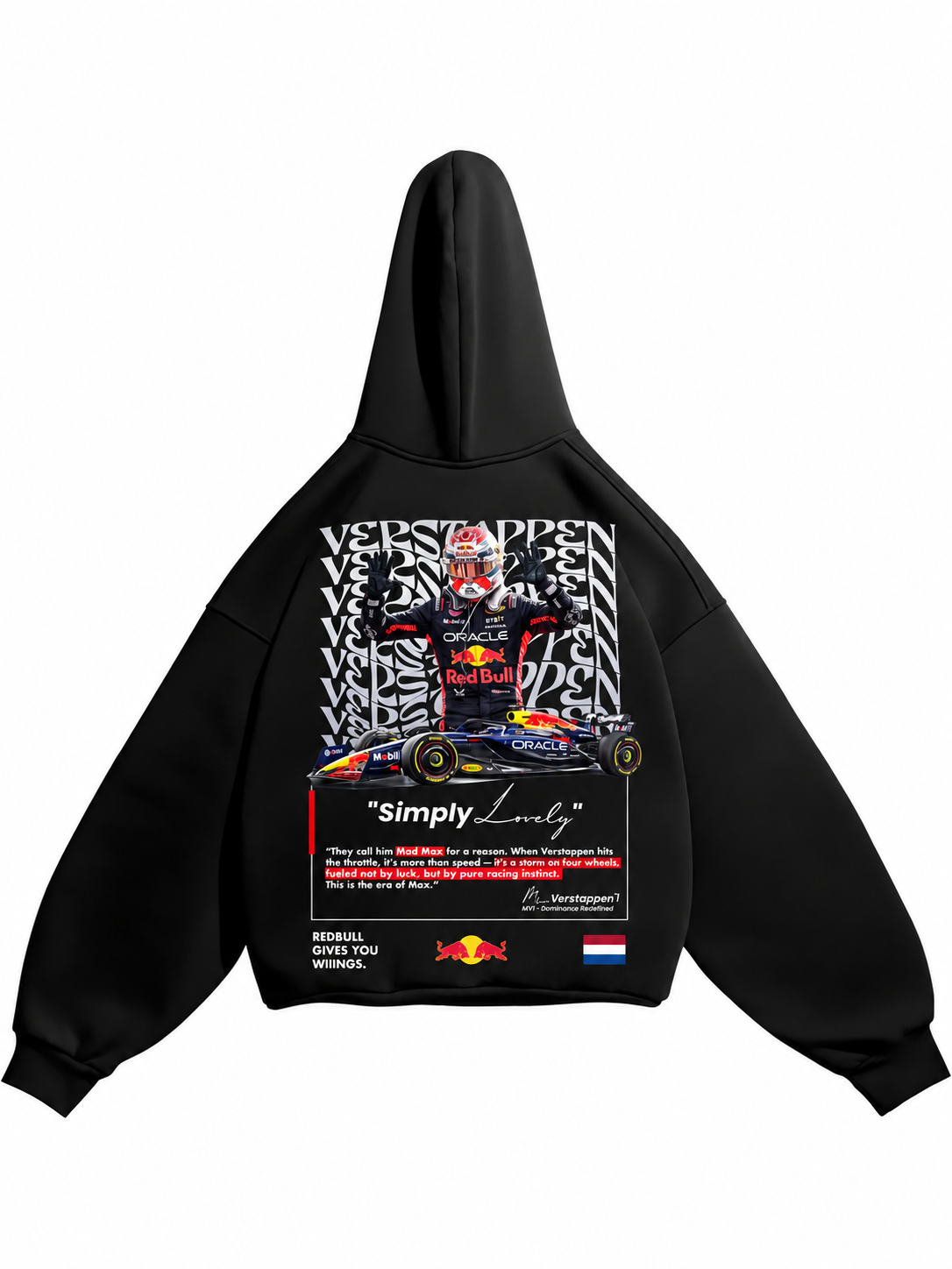 V MAX REDBULL Oversized hoodie – black
