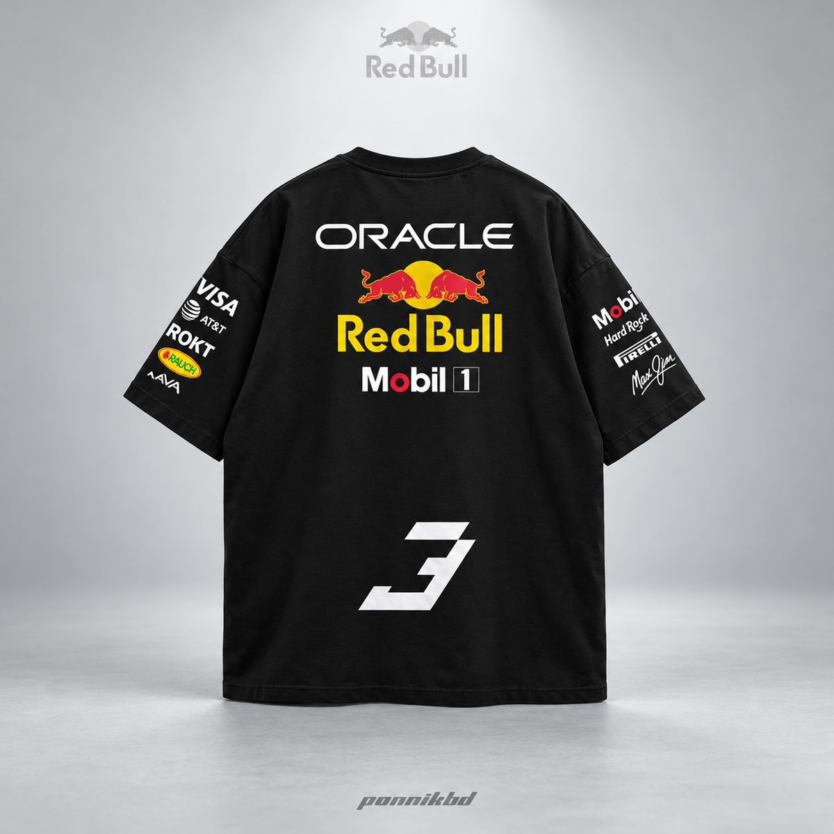 Oracle Red Bull Racing Oversized T-Shirt – black