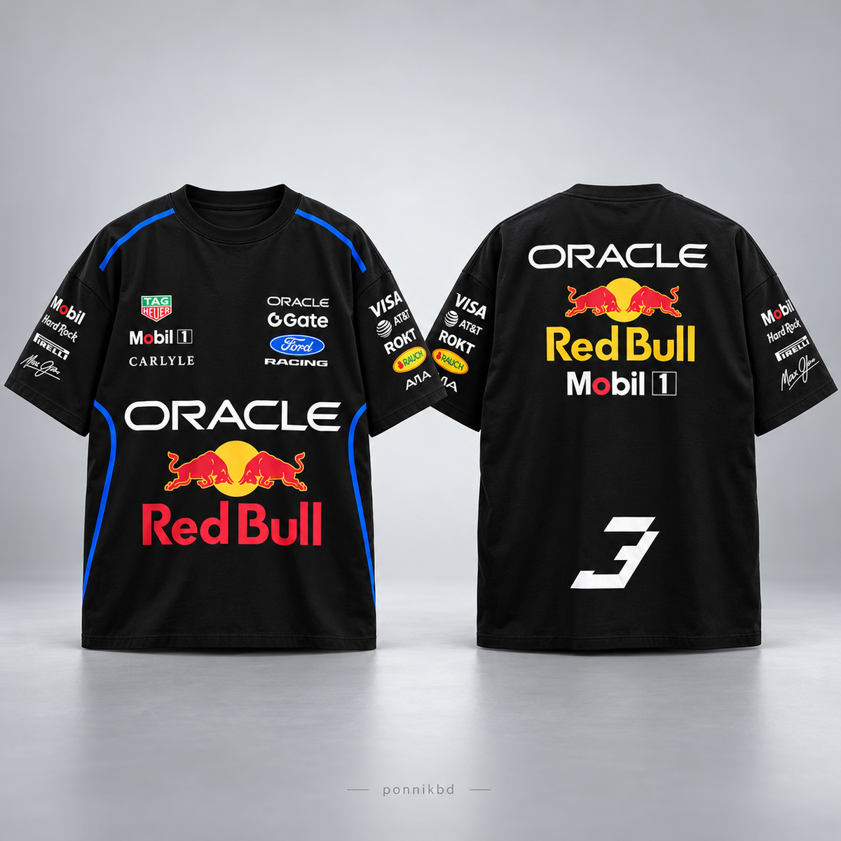 Oracle Red Bull Racing Oversized T-Shirt – black