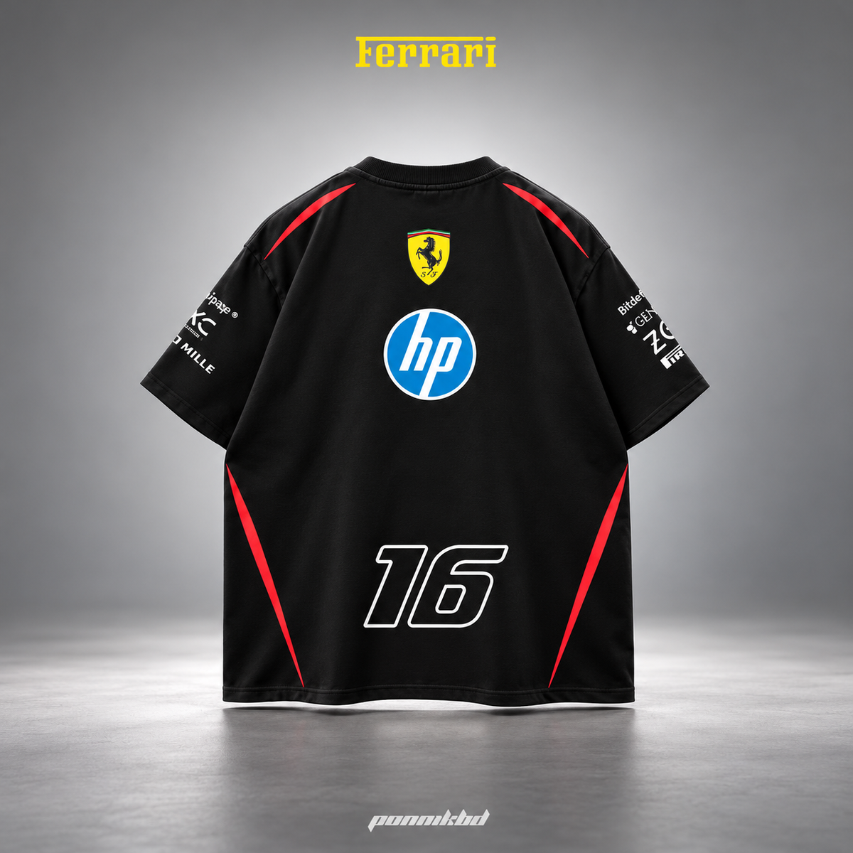 16 Scuderia Ferrari drop t-shirt black
