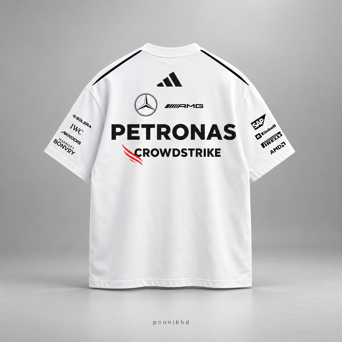 Petronas Mercedes oversized tshirt white