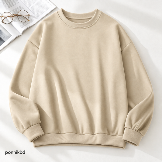 Regular Solid sweatshirt cream