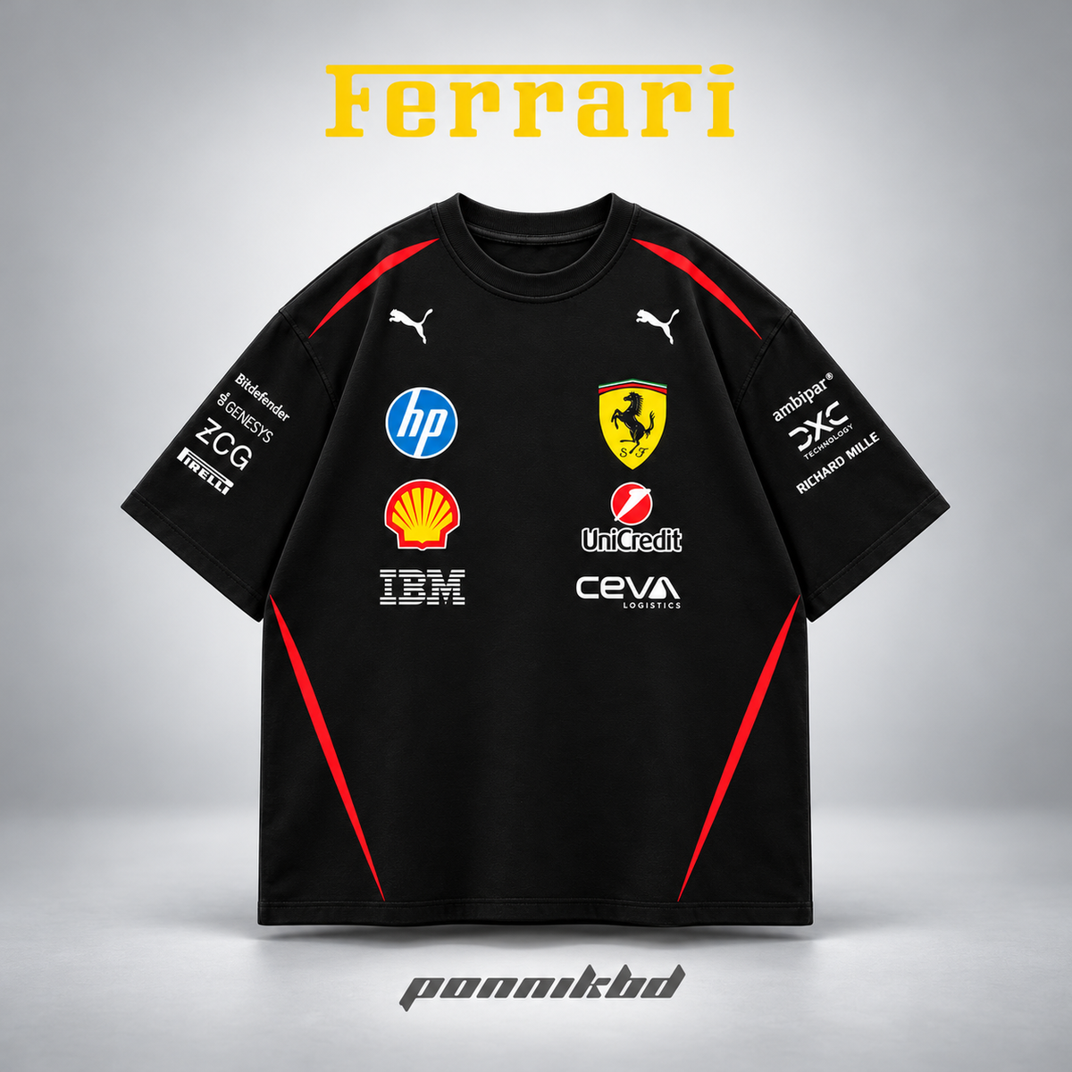 44 Scuderia Ferrari drop t-shirt  black