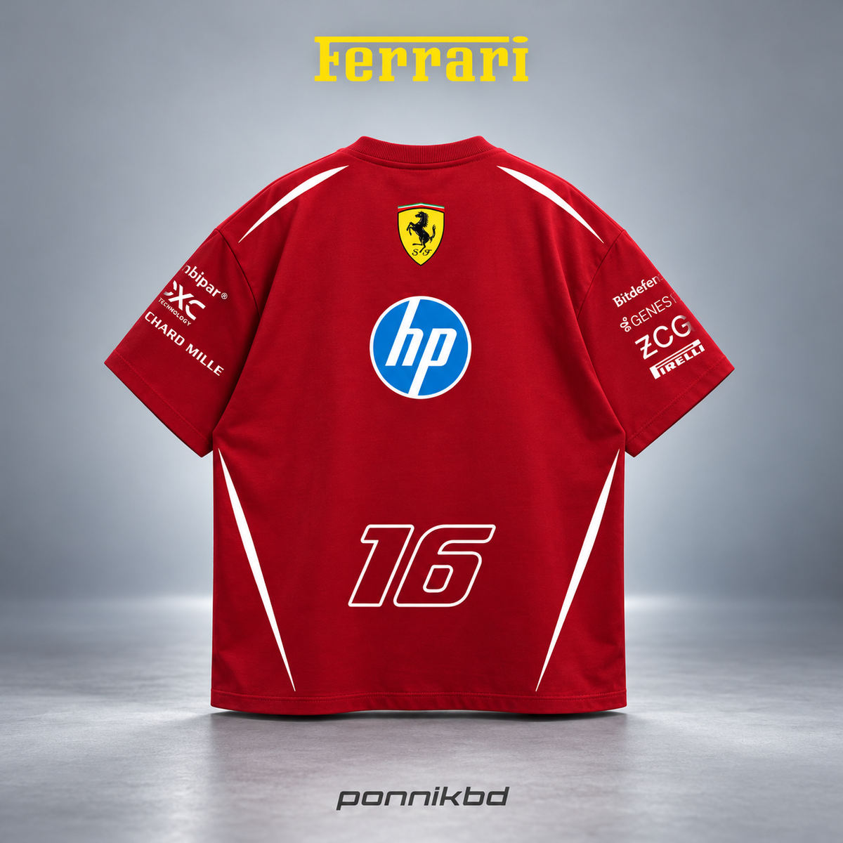 16 Scuderia Ferrari drop t-shirt maroon