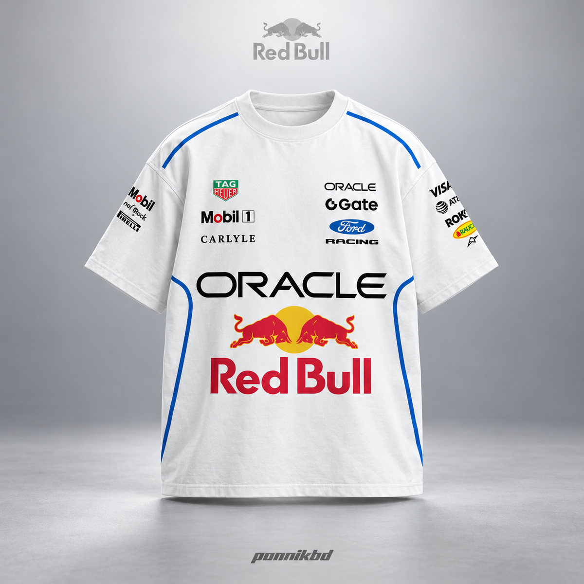 Oracle Red Bull Racing Oversized T-Shirt – white