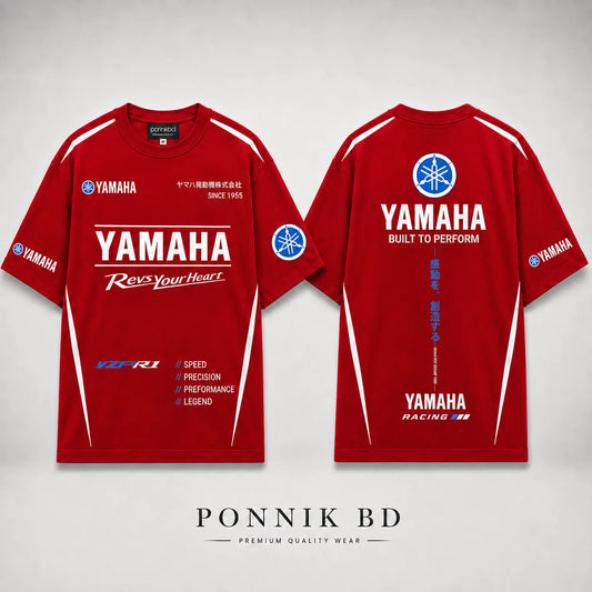 Yamaha R-1 Oversized Tees –maroon