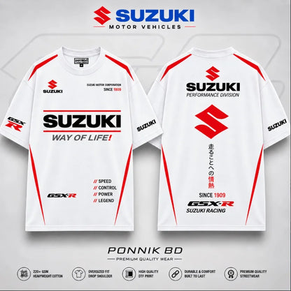Suzuki GSX-R Oversized Tees – White
