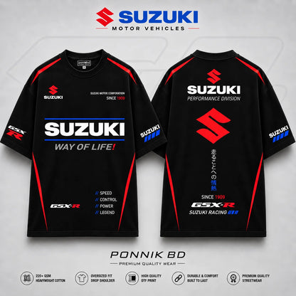 Suzuki GSX-R Oversized Tees – black