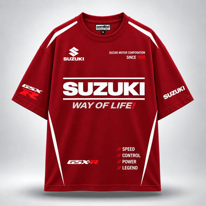 Suzuki GSX-R Oversized Tees – maroon