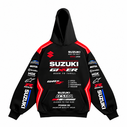 Suzuki gixxer Oversized hoodie – black