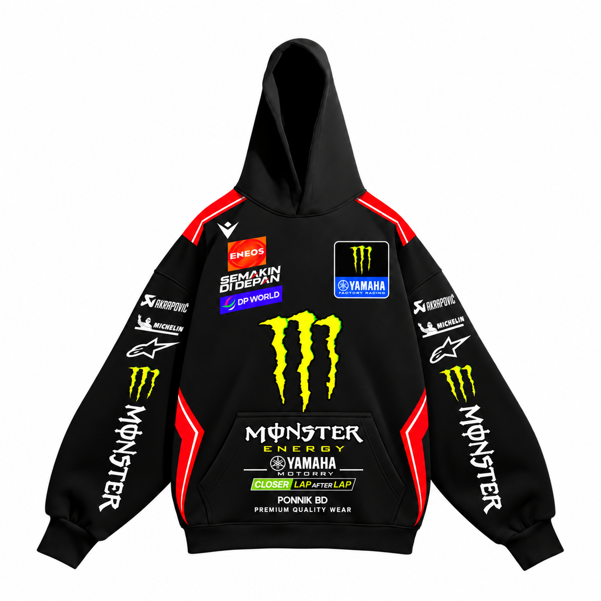 YAMAHA MONSTER Oversized hoodie – black