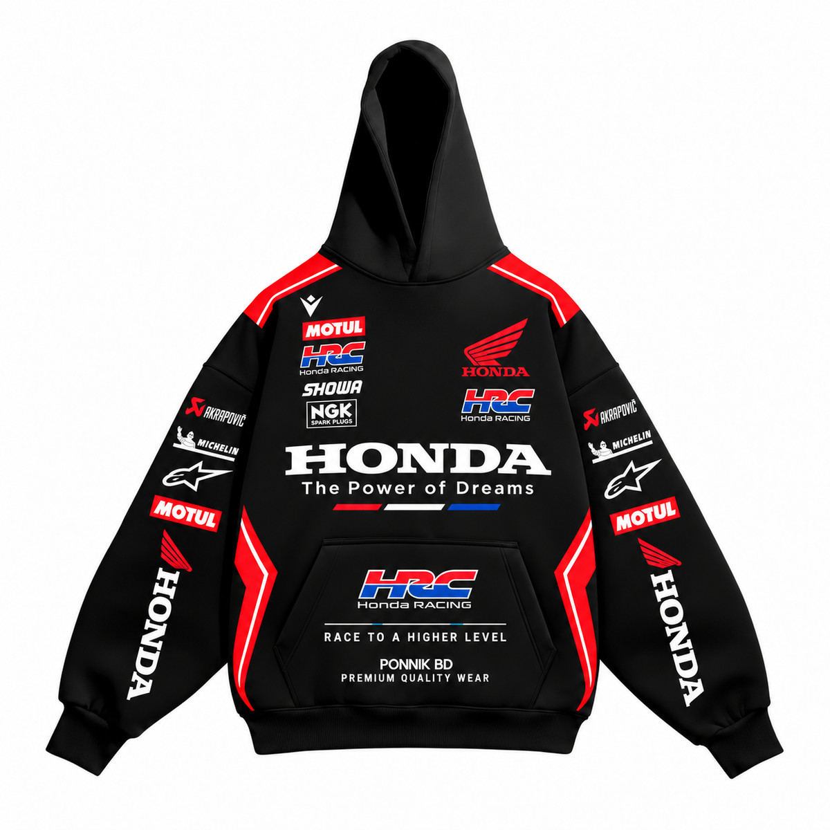 HONDA Oversized hoodie – black