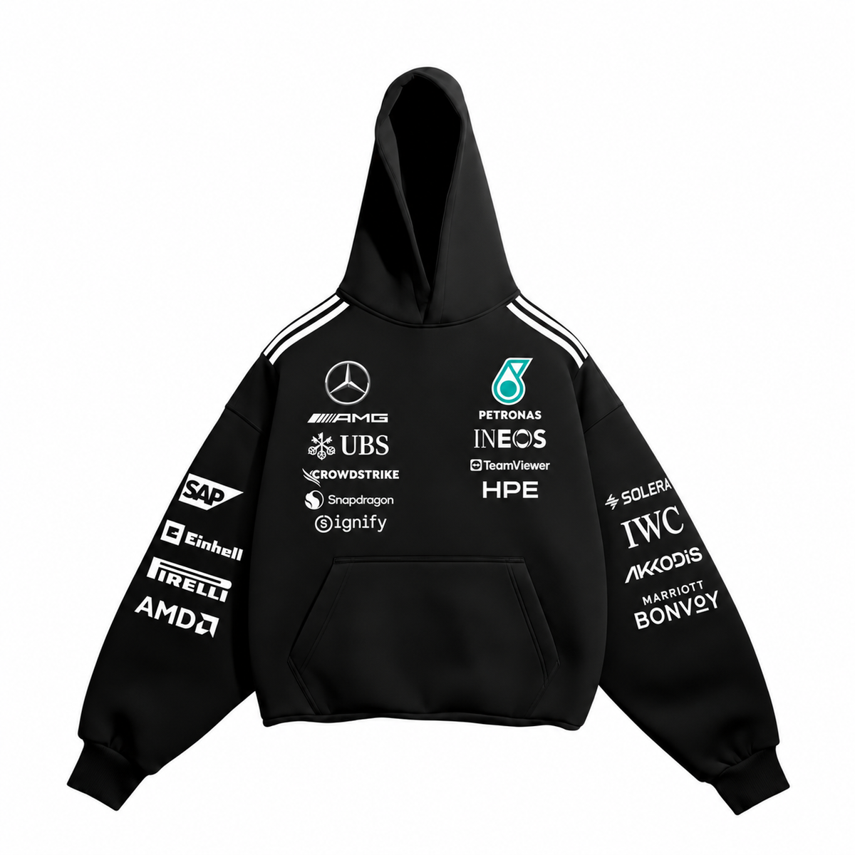 PETRONAS MERCEDES  Oversized hoodie – black