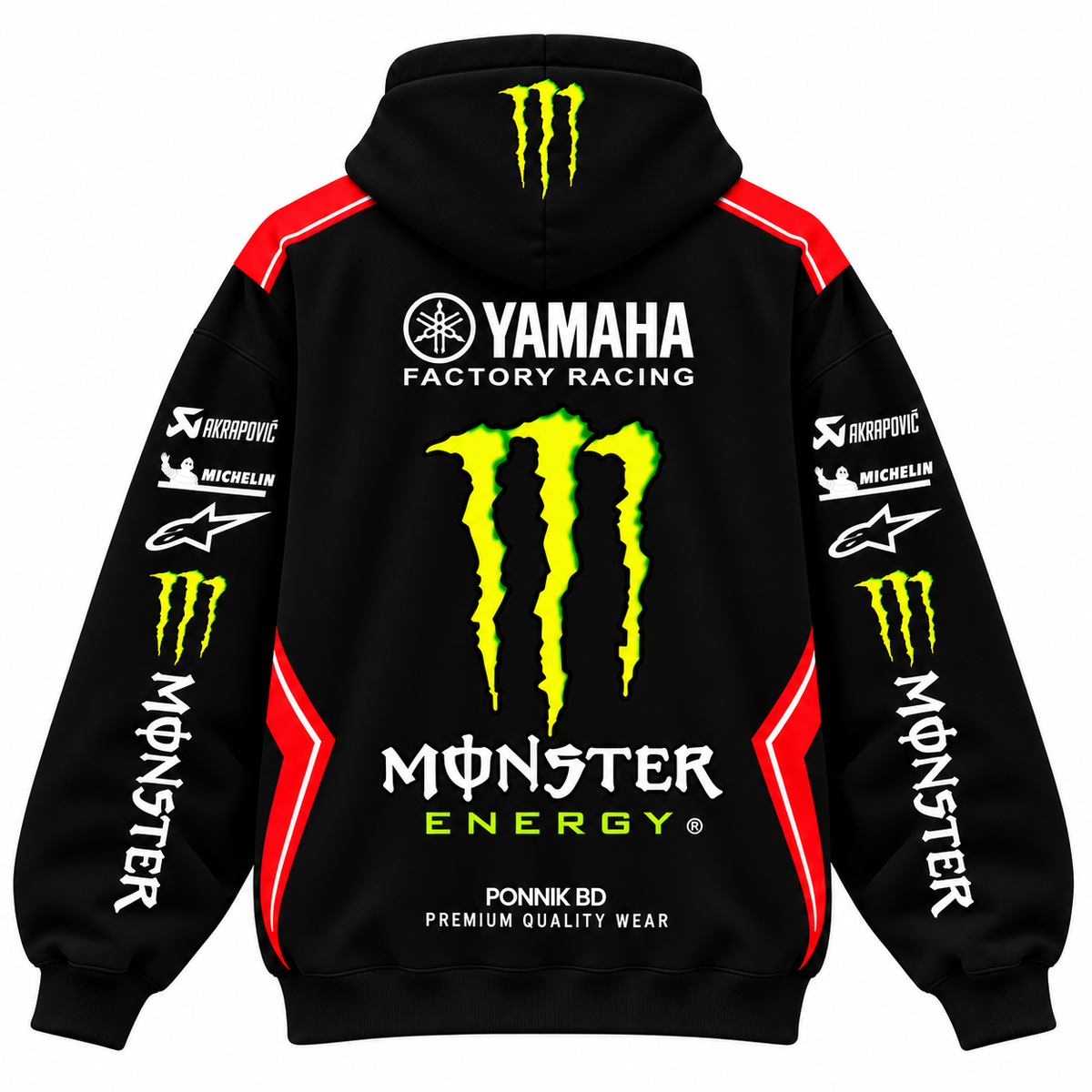 YAMAHA MONSTER Oversized hoodie – black