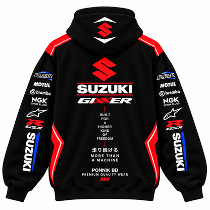 Suzuki gixxer Oversized hoodie – black