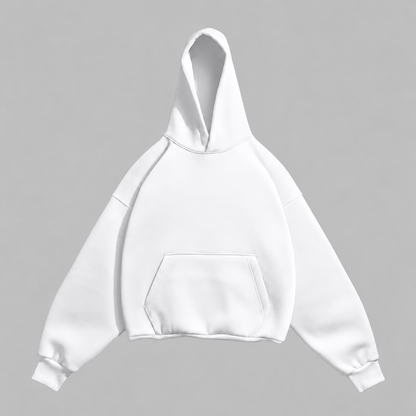 Solid drop shoulder oversized hoodie