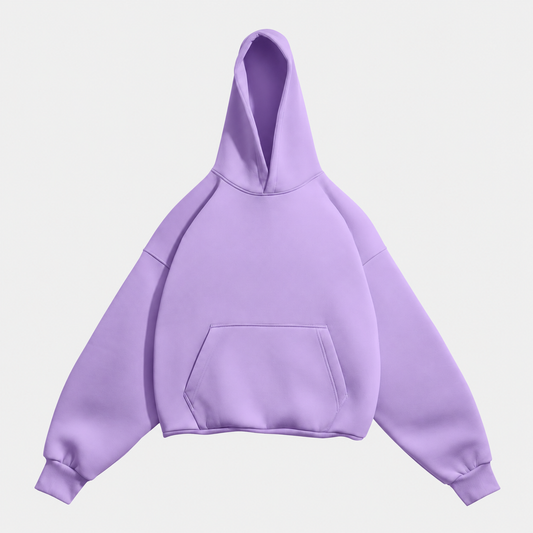 LAVENDER solid Oversized hoodie