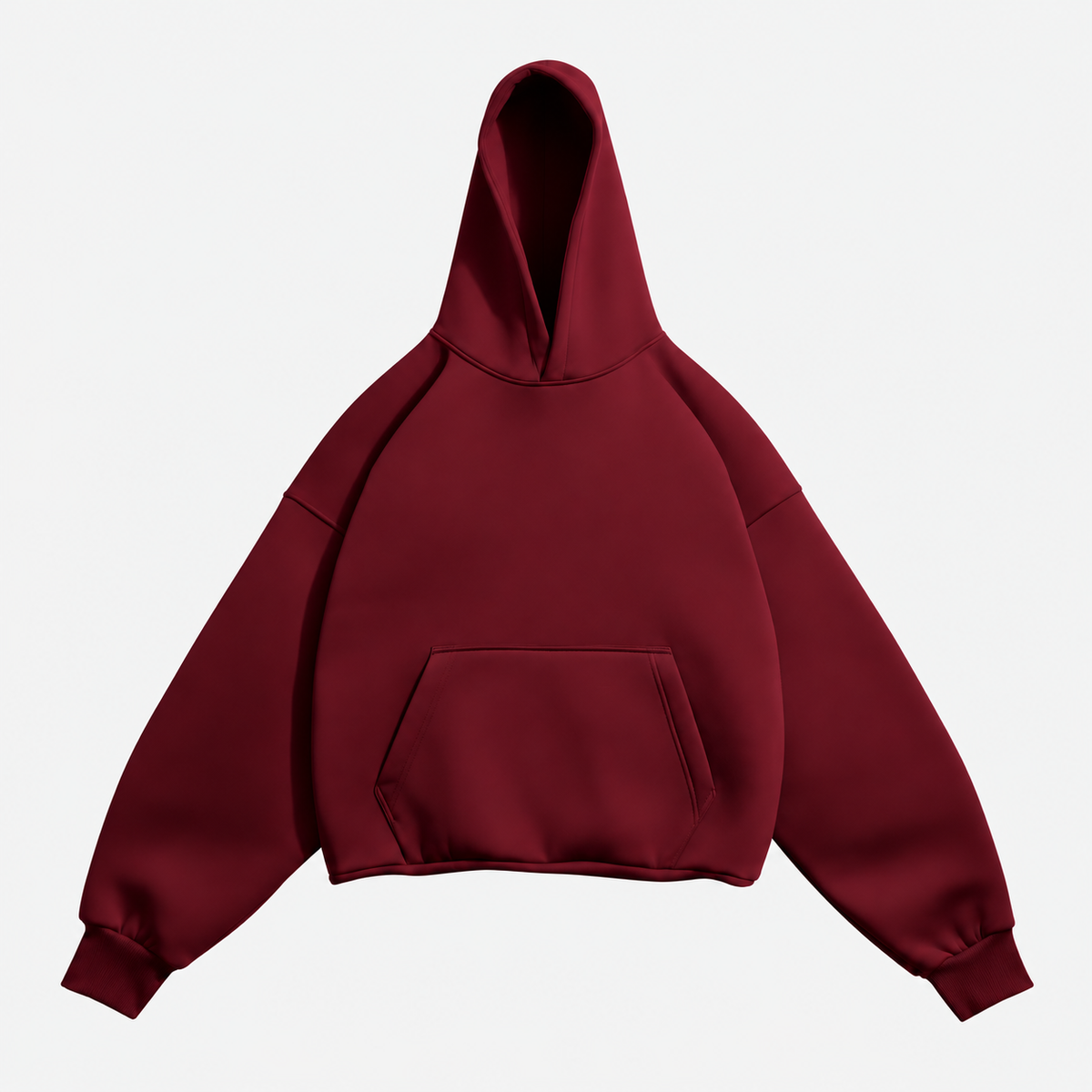 Solid drop shoulder oversized hoodie