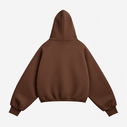 Solid drop shoulder oversized hoodie