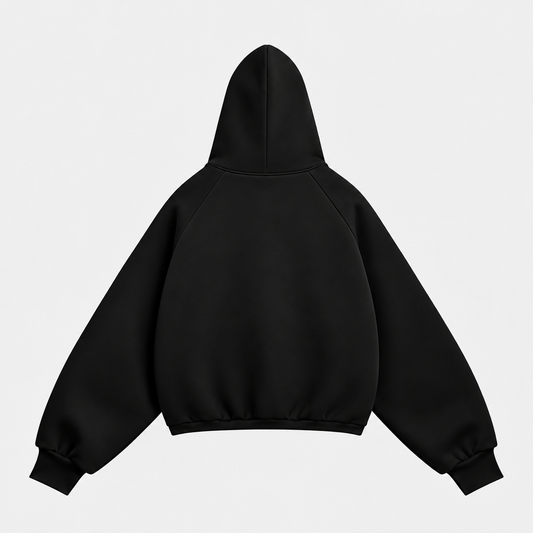 Black solid Oversized hoodie