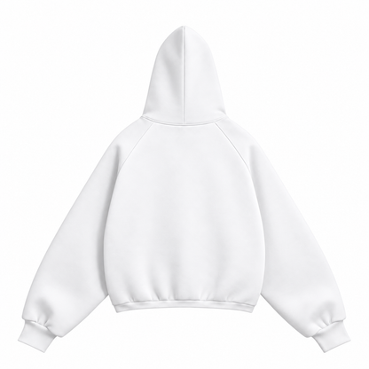 Solid drop shoulder oversized hoodie