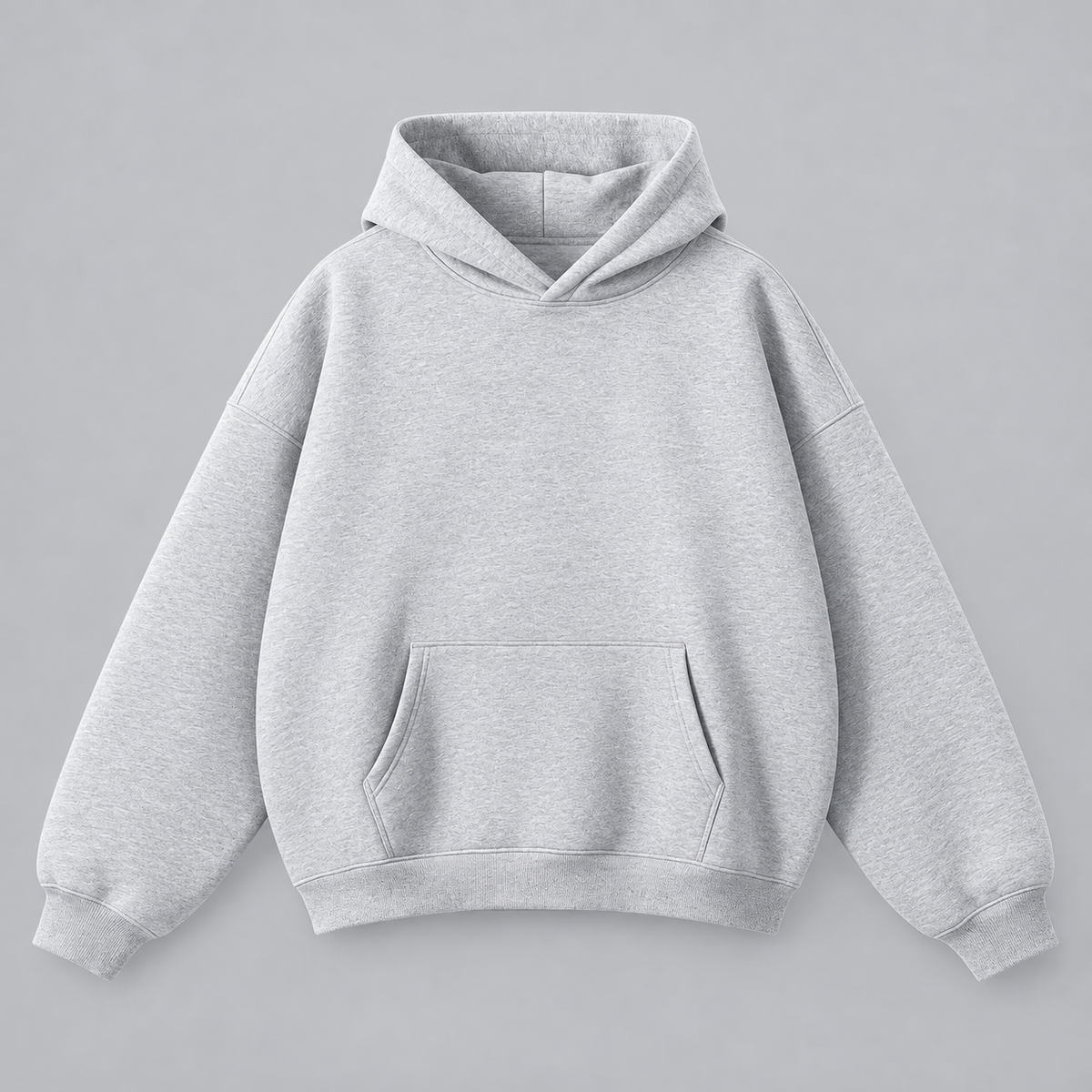 Solid drop shoulder oversized hoodie