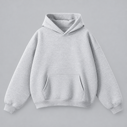 Solid drop shoulder oversized hoodie