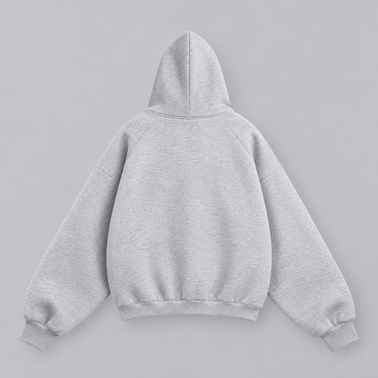 Light gray solid Oversized hoodie