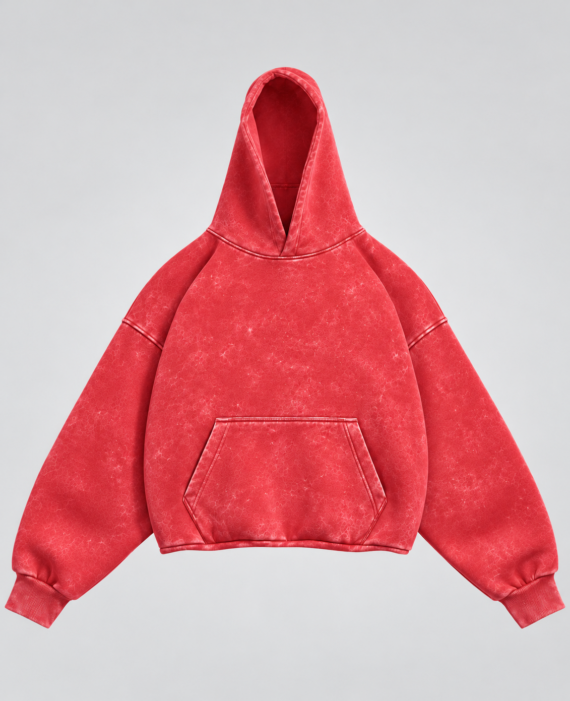 Acide wash Solid drop shoulder oversized hoodie