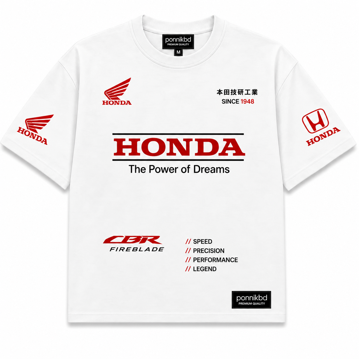 ST2 Honda CBR Performance Tee white