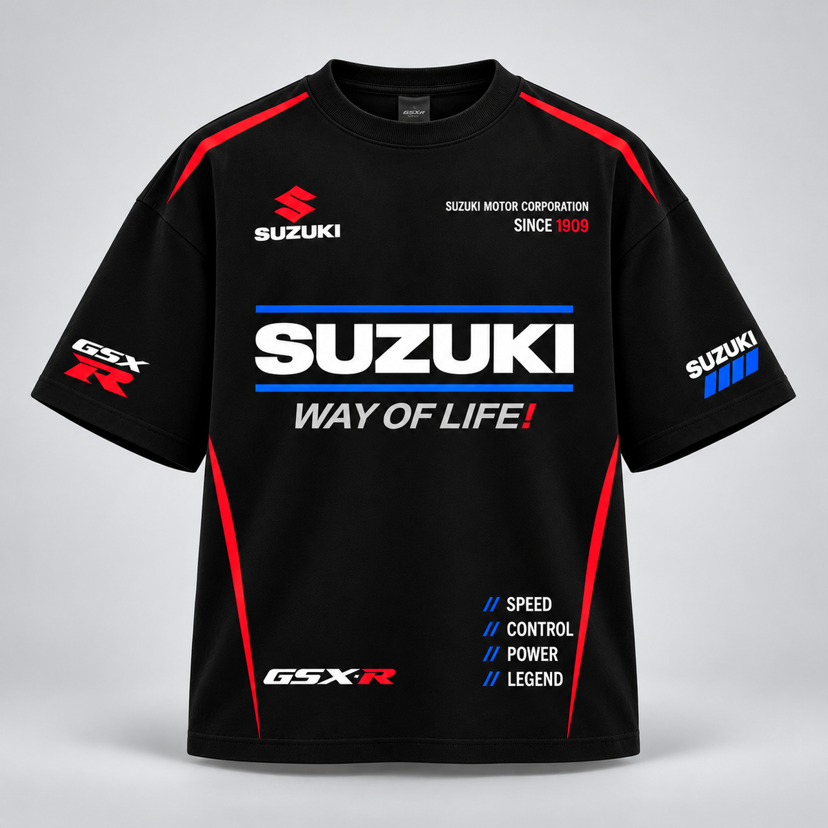 Suzuki GSX-R Oversized Tees – black