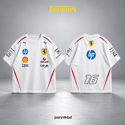 16 Scuderia Ferrari drop t-shirt white