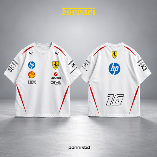 16 Scuderia Ferrari drop t-shirt white