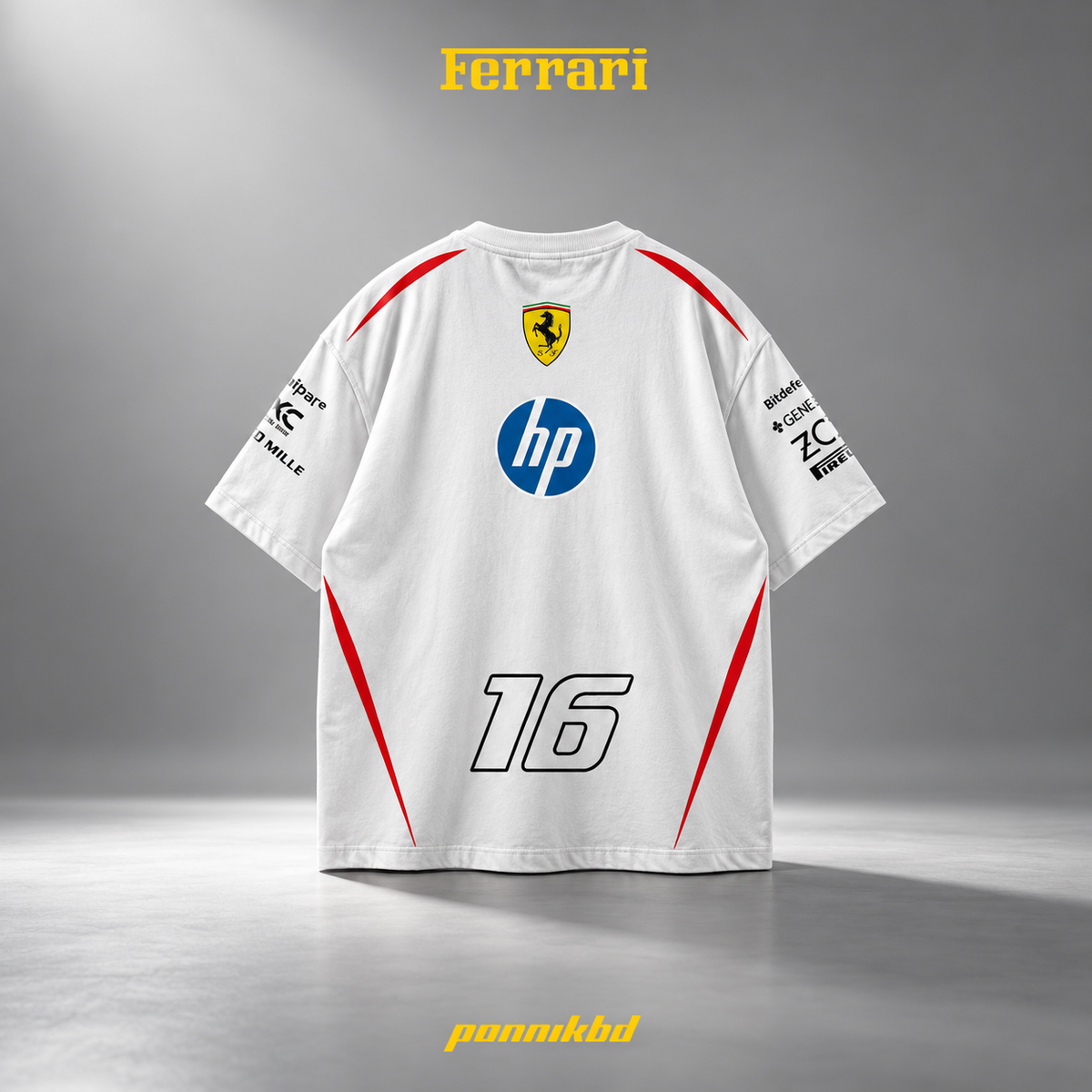 16 Scuderia Ferrari drop t-shirt white