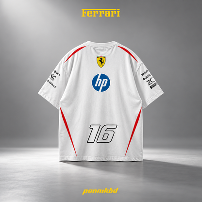 16 Scuderia Ferrari drop t-shirt white