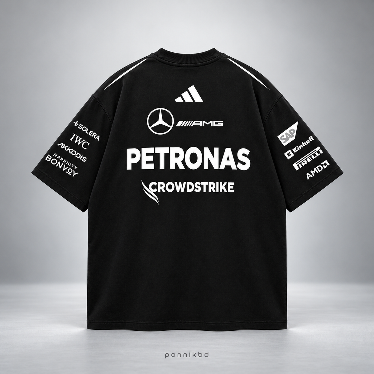 Petronas Mercedes oversized tshirt black