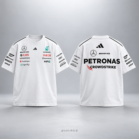 Petronas Mercedes oversized tshirt white