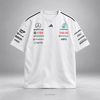 Petronas Mercedes oversized tshirt white