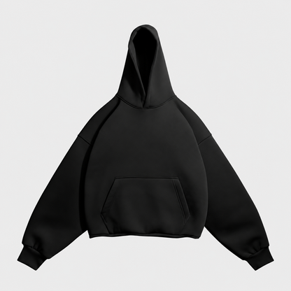 Black solid Oversized hoodie