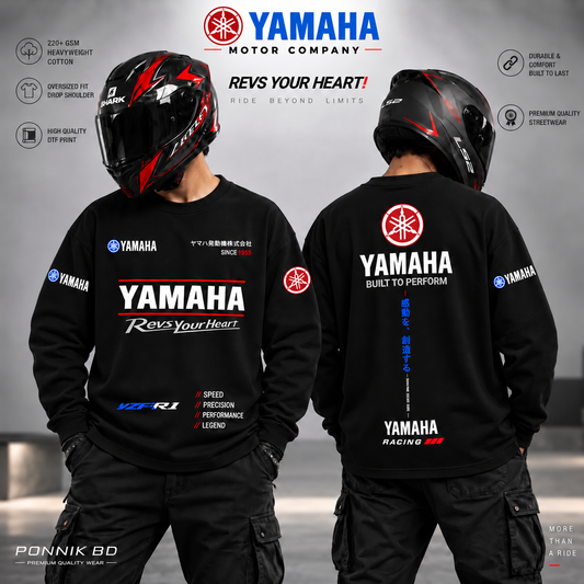YAMAHA R-1 Sweatshirt  Regular black