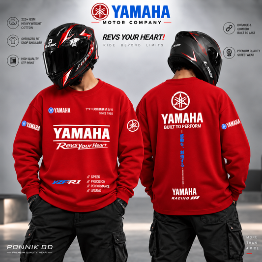 Yamaha  Sweatshirt  Regular red