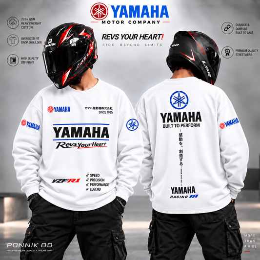 Yamaha  Sweatshirt  Regular white